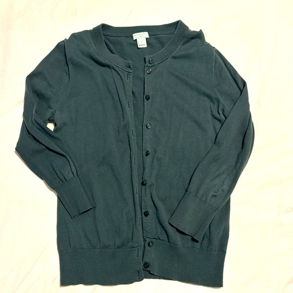 J. Crew Sweaters - J. Crew grey gray charcoal the Clare cardigan s small
